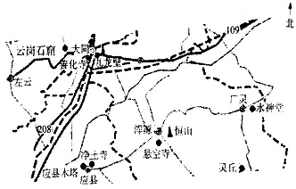 这是大同市部分旅游景点图.