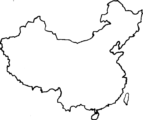 谙你在这幅中国地图上标出北京,台湾及你的家乡.图片