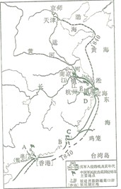 在线客服  读下图回答问题: (2)《南京条约》开放的通商口岸都在