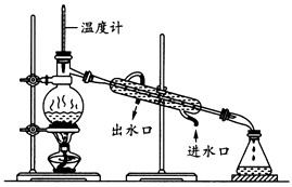 下图是用水蒸气蒸馏法提取玫瑰精油的装置图，请据图回答:(1)安装此装置的顺序是____。(2)蒸馏烧瓶中加入沸石