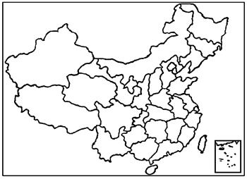 参考中国民族分布图,在下图相应位置填出任意