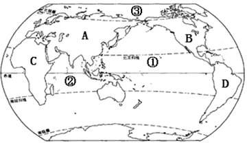 读"大洲和大洋分布图",回答问题(16分)(1)写出图中字母所表示的大洲