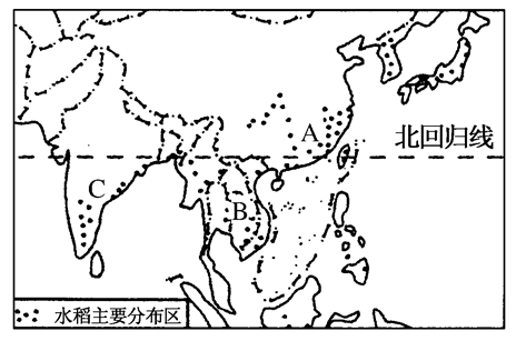 (2)本地区________稠密,________资源丰富,为发展水稻种植业提供了有