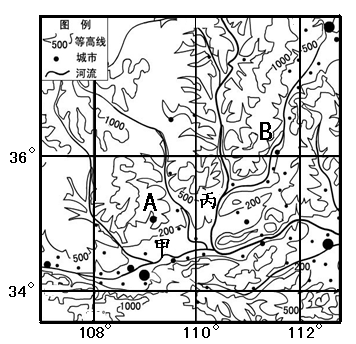 (20分)读我国某地形区图,回答下列问题。材料一