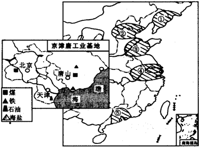 (2)图中显示京津唐工业基地发展钢铁图片