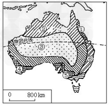 读澳大利亚气候分布图,回答下列问题。(1)写