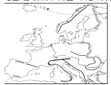 读欧洲西部图，回答下列各题小题1:下列关于欧洲河流的特点与形成原因的分析，不正确的是A.河网较密，是因为陆 - 上学吧找答案