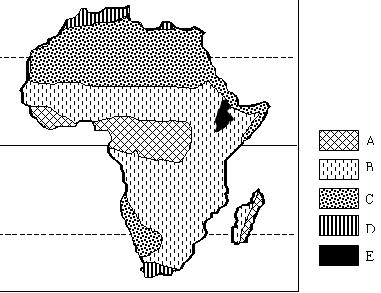 读非洲气候图后,回答以下问题(10分)小题1:据图