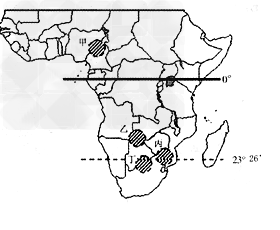 【材料一】非洲部分地区水系和等高线地形图 
