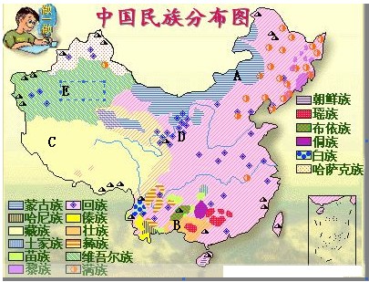 读中国民族图回答下列问题。(1)图中我国少数