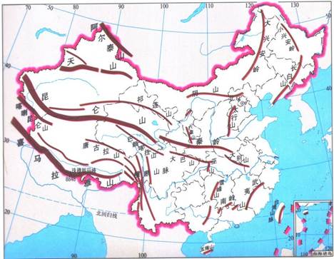 中国山脉地图高清版