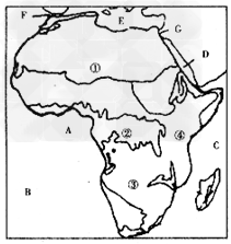 读撒哈拉以南的非洲地区图,回答下列问题。(1