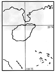读图,根据海南的经纬度位置,判断它属于下列哪