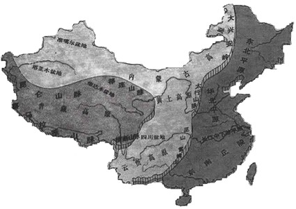 读中国地形海拔示意图,回答问题.(1)我国最高的高原是图片