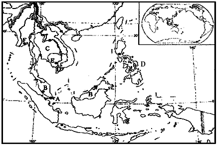 初中 地理 > 问题详情   下图是"东南亚部分区域图",读后回答下列问题