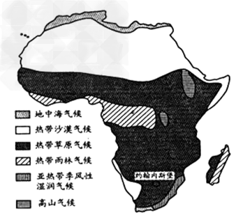 非洲气候分布图,回答问题。南非世界杯决赛场