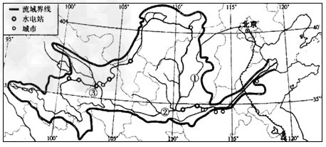 读黄河水系图,回答下面的问题(1)图中①是 河,②
