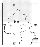 读北京地区图,回答1、2题。1.北京的经纬度大