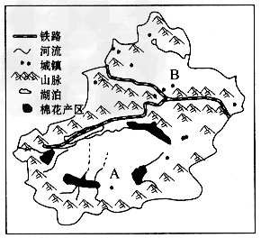 材料一:新疆地区图材料二