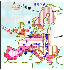 读欧洲西部气候类型图,回答问题。(1)欧洲西部