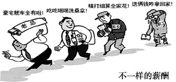 小手拉大手手抄报图片_收入差距拉大的漫画(3)