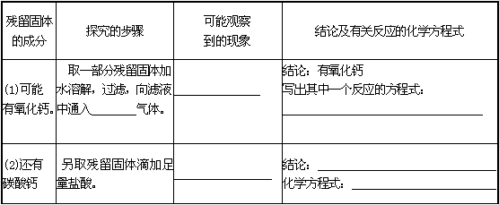 取一片洗净晾干的鸡蛋壳(主要成分为碳酸钙,不