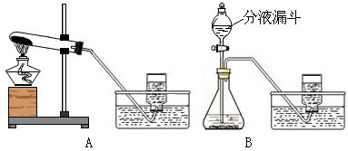 实验室通常采用下图所示的两套装置,用不同的