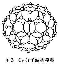 c70分子是形如椭球状的多面体,该结构的建立基于以下考虑:(1)c70分子