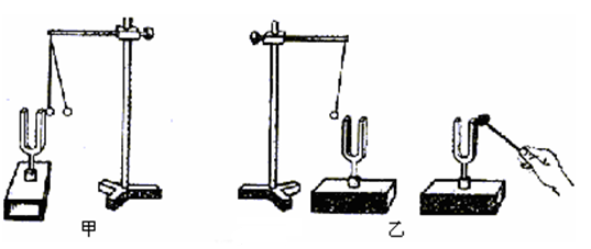 如图所示,用牙轻轻咬住铅笔上端,用手指轻敲笔