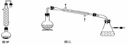 实验室合成乙酸乙酯的步骤如下:在图甲的圆底烧瓶内加入乙醇,浓硫酸和