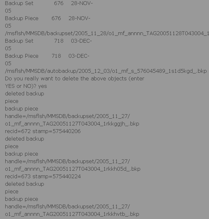 排除Oracle 10g备份恢复中出现的ORA-19815