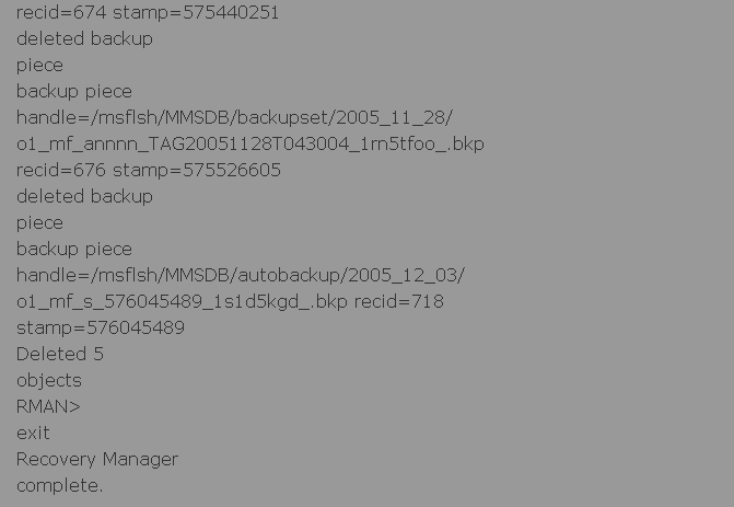 排除Oracle 10g备份恢复中出现的ORA-19815
