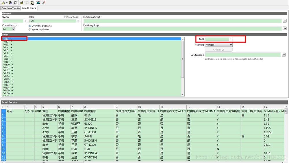 如何用plsqldeveloper工具的textimporter功能将