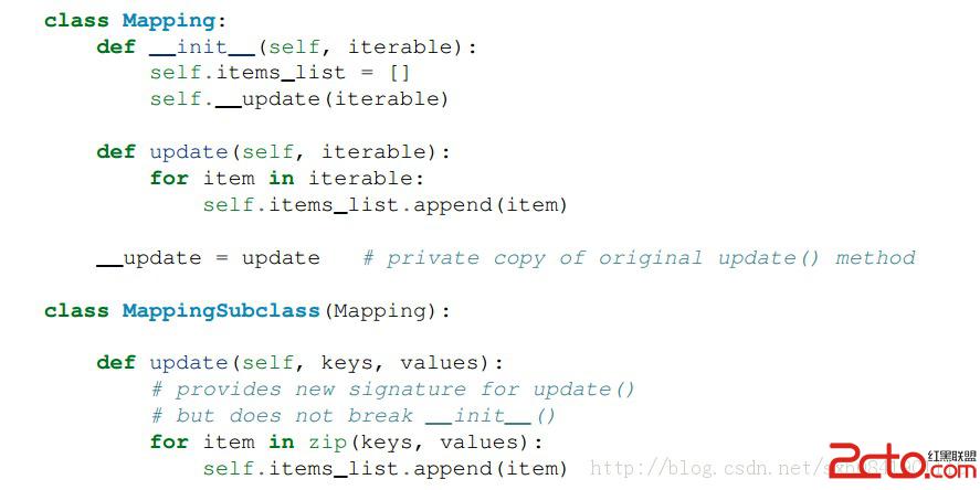 Python3.2官方文档翻译-多重继承和私有变量 -