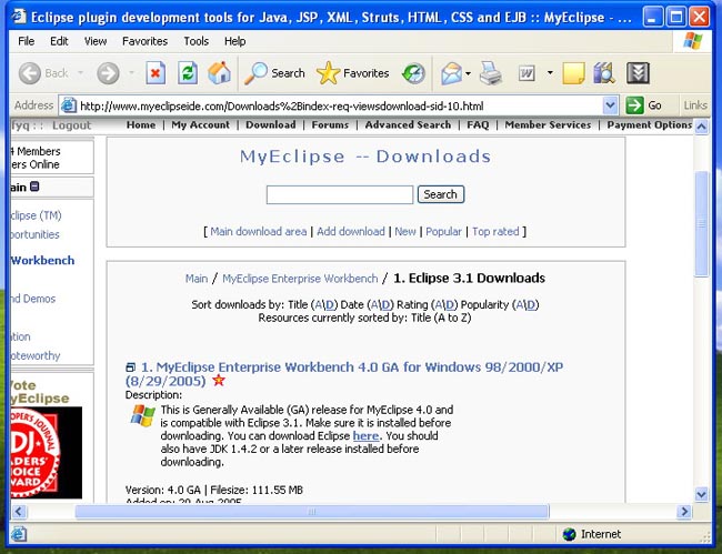 Myeclipse4.0 Tomcat5.0 j2sdk1.5搭建J2EE一_