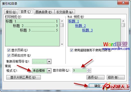 word2003文档中插入目录和修改目录格式图片