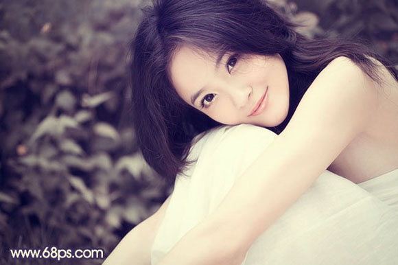 Photo打造柔美紫色调<em>美女 - 百科</em>教程网_经验分