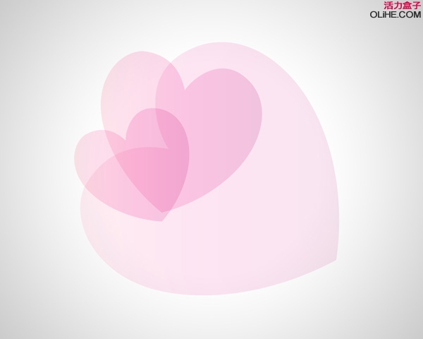 PS图层透明度制作漂亮的心型壁纸 - 百科教程