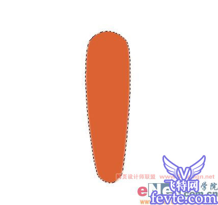 新建一个图层命名为胡萝卜设前景色为橙色altenter填充.