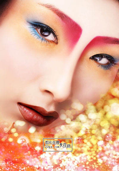PS打造古典彩妆效果照片 - 百科教程网_经验分
