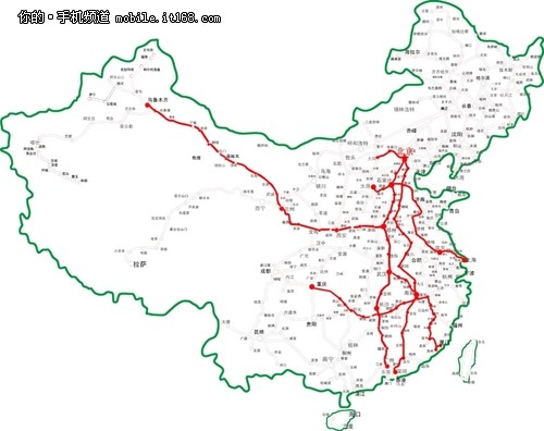 串连京广线,京九线,京沪线,陇海线客流集中城市辐射至北京,上海图片