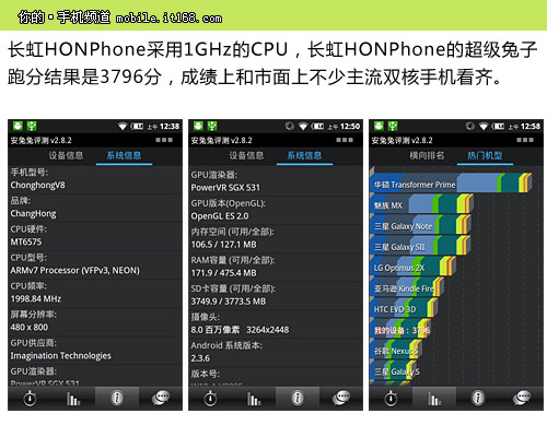 3G双网精工智能手机 长虹HONPhone评测 - 百