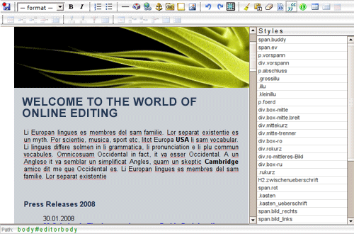 可视化HTML编辑器 Xinha - 百科教程网_经验分