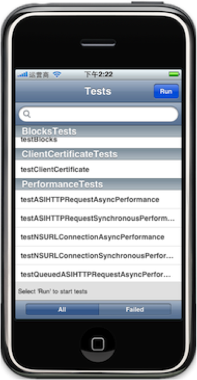 用 GHUnit 运行 ASIHttpRequest 的测试案例 - 百