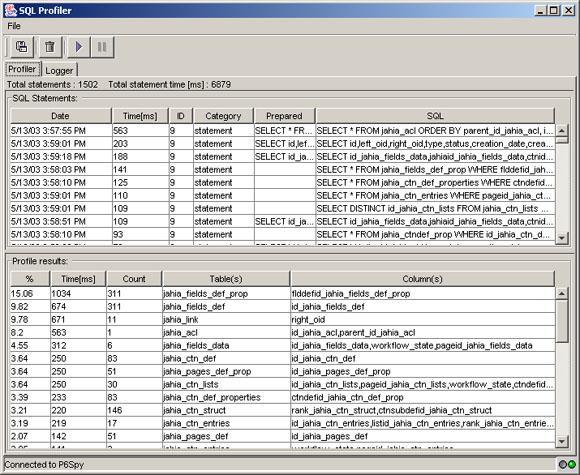数据库索引建议工具:JDBC SQL Profiler - 百科