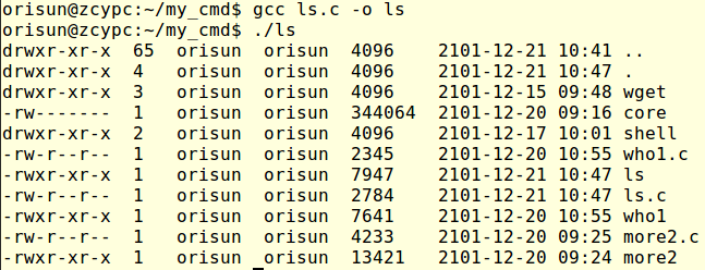 Linux ll命令(ls -l)的代码实现_Linux社区 - 百科教