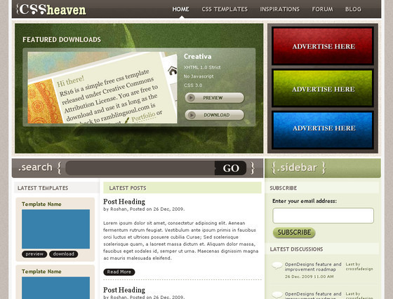 12款精美的免费HTML网站模板下载_网页设计