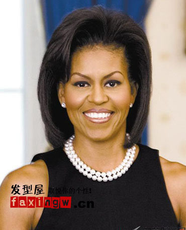 美国第一夫人奥巴马爱妻米歇尔<em>贵妇</em>气质<em>发型</em>