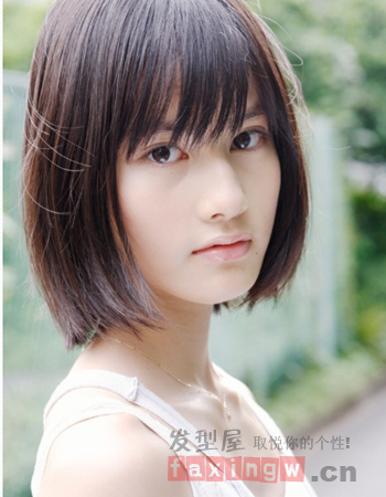 小清新齐脖短发发型 打造时尚女生魅力 - 百科