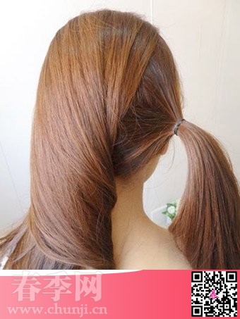 马尾辫发型 韩式侧马尾辫扎法 - 百科教程网_经验分享平台[上学吧经验教程频道]